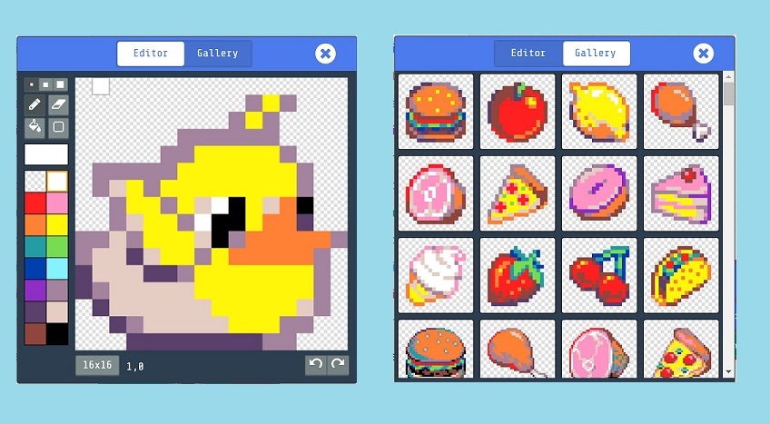 MakeCode Arcade sprite editor