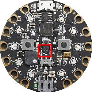 Accelerometer on the circuit playground