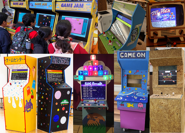 Arcade game hardware consoles