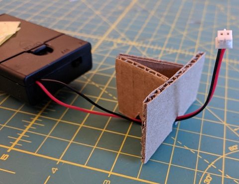 Cardboard stand to mount the Circuit Playground Express