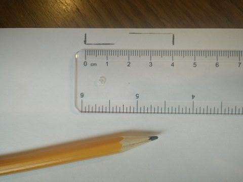 Size of the resistor on the paper