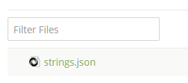 strings.json file in Crowdin UI