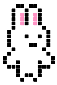 Pixel bunny image