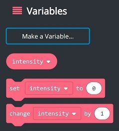 Variables blocks in toolbox