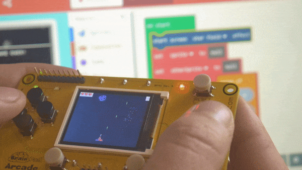 Space shooter game on BrainPad Arcade