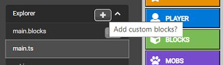 Add Custom Blocks button