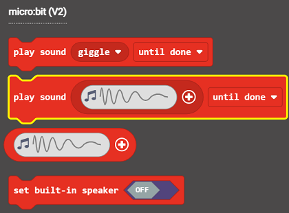 Sound effects blocks