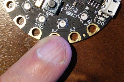 Pins on edge of board
