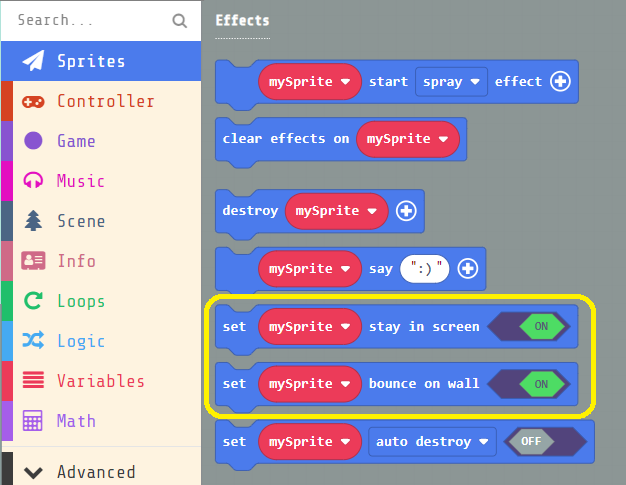 Separate sprite flag blocks