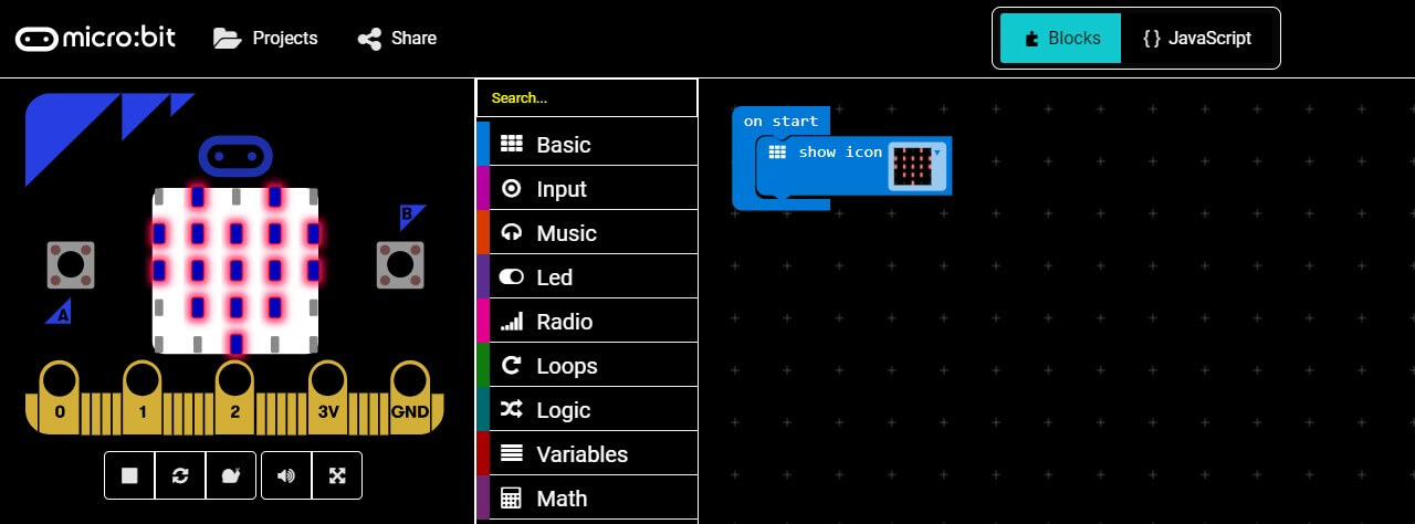 MakeCode supports high contrast