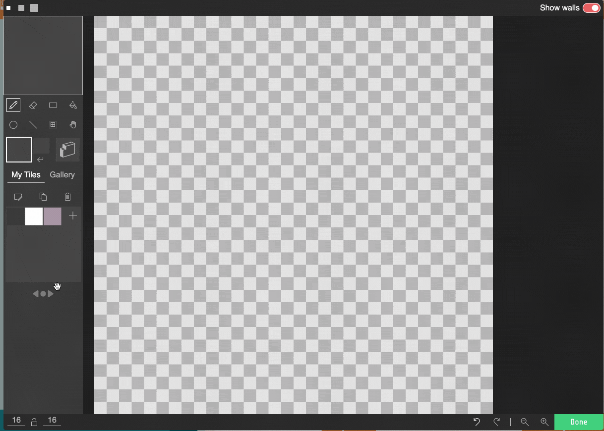 Animation showing the completion of the tilemap from this set