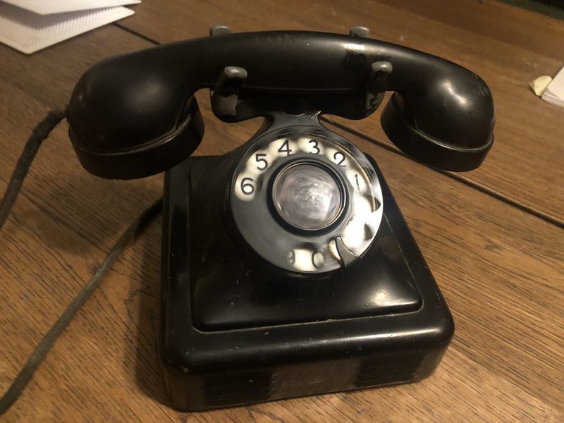 Antique rotary dial phone