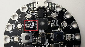 Light level sensor located on the board
