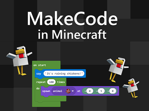 microsoft makecode arcade minecraft
