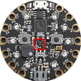 Accelerometer located on the board