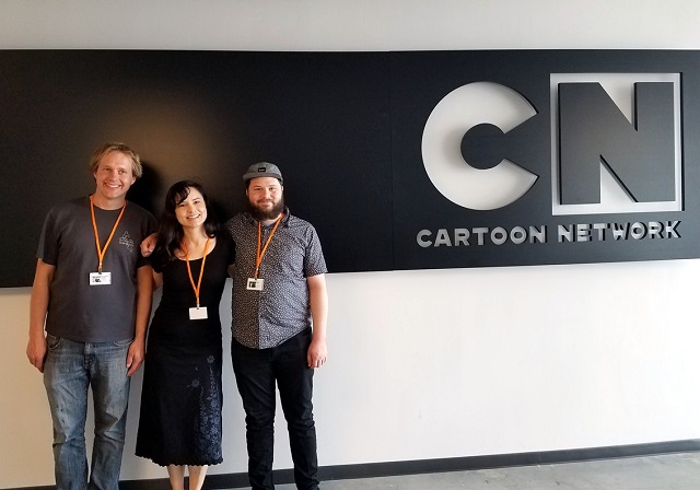 MakeCode team members visiting CN studios