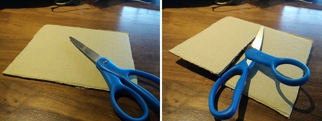 Cardboard rectangles for hover pad